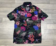 Reiss Viscose Floral Cuban Shirt Mens Medium