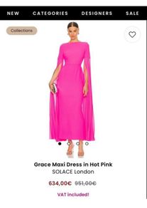 Solace London cape dress