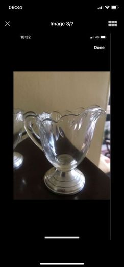 Antique Silver Footed Sugar and Milk Bowls