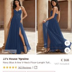 Debs dress size 12 navy blue