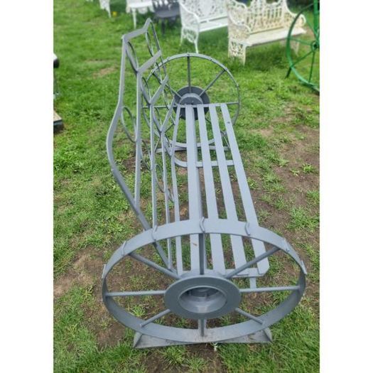 Cart Wheel Bench Grey KAS1356