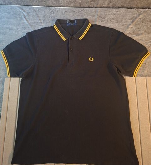 Fred Perry Polo - Black/Yellow L