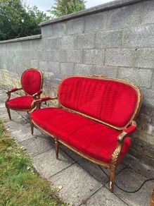 Antique French Louis XVI Style 3-Piece Salon Suite