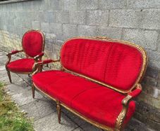 Antique French Louis XVI Style 3-Piece Salon Suite