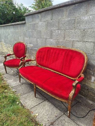 Antique French Louis XVI Style 3-Piece Salon Suite