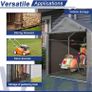 Garden Storage Tent Waterproof Anti UV Steel Frame PE Cover Grey 2.2 x 1.6M Image 6