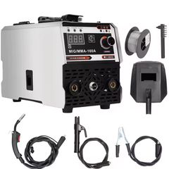 New MIG MMA 160A Welding Machine Inert Gasless Shielded Automatic Wire Feeding Current Adjustable IGBT DC Inverter Electric Arc Welder