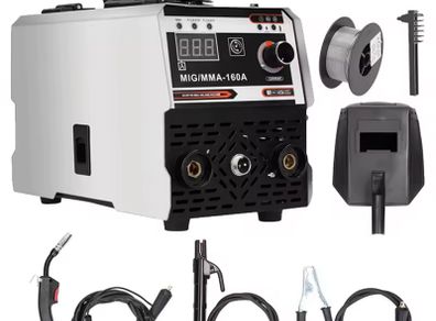 New MIG MMA 160A Welding Machine Inert Gasless Shielded Automatic Wire Feeding Current Adjustable IGBT DC Inverter Electric Arc Welder