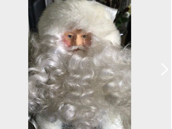 Silver Santa Tree Topper