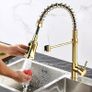 NEW SALE | Kitchen Tap, Kitchen Sink Mixer Tap with 360 Degree Swivel Pull Down Sprayer Commercial Kitchen Taps Single Handle Mixer Tap Cold and Hot 3-Modes Spray with Standard Fittings Image 5