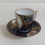Stunning Antique Alt Wien Old Vienna or Augarten Porcelain Manufactory Hand Painted and Hand Gilded Small Coffee Can and Matching Saucer, with the Authentic Bindenschild Shield Backstamps Image 2