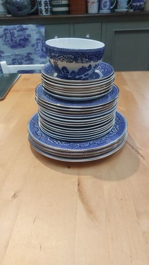 Vintage Arklow Pottery Willow Pattern (Without Gilt) Sugar Bowl - Replacements.com!!