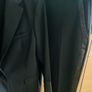 Pinko black suit with leather detail Image 4