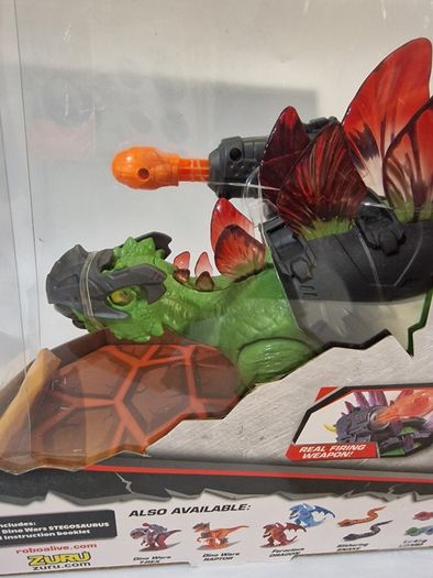 ZURU Robo Alive Dino Wars Stegosaurus Robotic Dinosaur  Lights, Sounds & Firing Weapon!