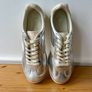 M&S silver leather sneakers size 4 Image 7