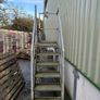 Galvanised steps with platform Image 4