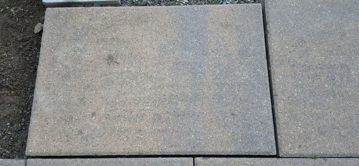 Garden patio slabs