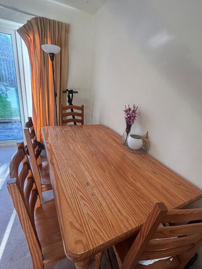 Wooden Dining Table with 4 Chairs