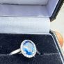 Platinum sapphire & dimond cluster ring Image 4