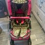 3 in one pink and leopard print pram Image 6