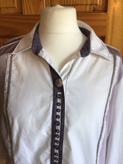 Just White Ladies Boho chic blouse Eu 46 Uk 20