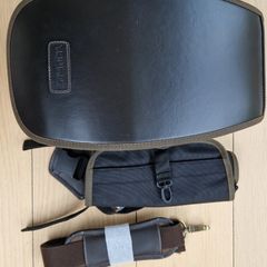 Triumph waxed cotton tank bag.