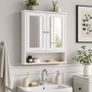 Bathroom Mirror Cabinet with Double Doors Image 2