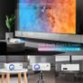9000L Native HD 1080P Wifi Bluetooth Projector 4k Support, Zoom & Sleep Timer Supports Outdoor Movie Projector, 300" Display Home Projector Compatible w/TV Stick, PC, DVD, Extra Bag Include Image 5