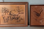 Two Joel Kirk Vintage Copper Etchings