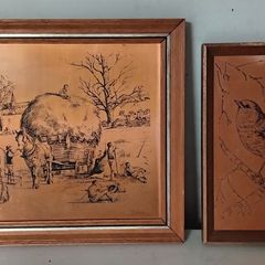 Two Joel Kirk Vintage Copper Etchings