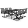 7 Piece Garden Dining Set Textilene and Steel Image 2
