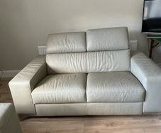 Grey 2 seater leather sofa