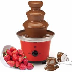 Belgian Chocolate Fountain Fondue Large Set | 500ml Capacity Electric 3-Tier Machine with Hot Melting Pot Base | 2 Adjustable Settings and Keep Warm Function (FREE POSTAGE)