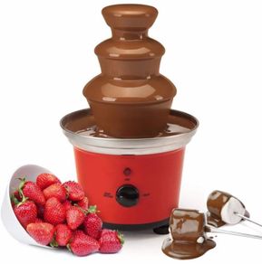 Belgian Chocolate Fountain Fondue Large Set | 500ml Capacity Electric 3-Tier Machine with Hot Melting Pot Base | 2 Adjustable Settings and Keep Warm Function (FREE POSTAGE)