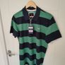 Crew Clothing Navy and Green Polo Shirt Image 5