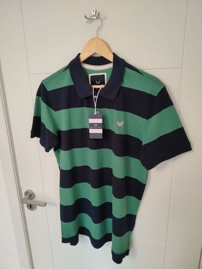 Crew Clothing Navy and Green Polo Shirt