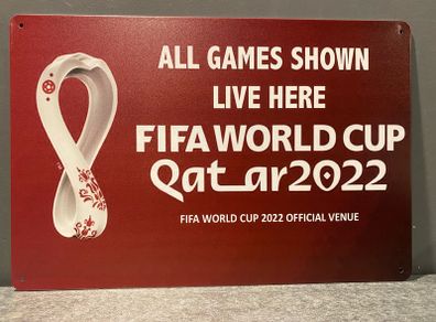 World Cup 2022 Tin Metal sign