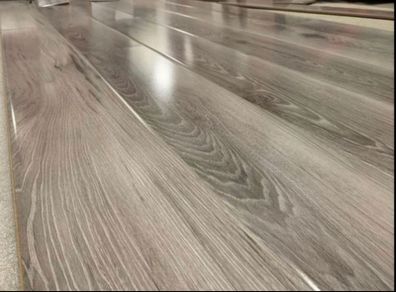 New 12mm High Gloss Grey Laminated Flooring