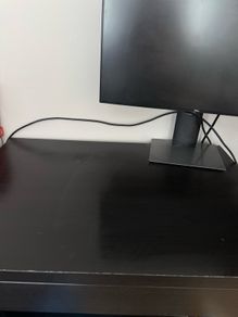 Desk and 2x monitors