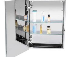 Modern Single Door Mirror Cabinet Storage Organizer Wall Mount Household Bathroom With Anti-Fog LED Mirror Cabinet