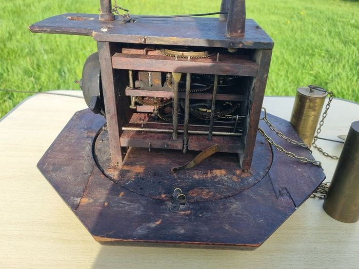 19th-century antique wall clock