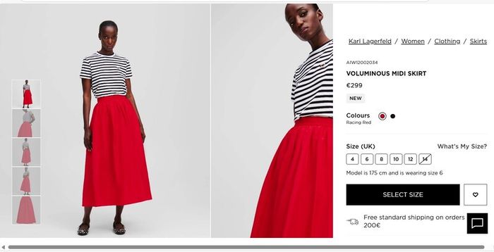 KARL LAGERFIELD Paris striped nautrical belted midi with gold tone button Sz 8 US (Fit 12UK) - Rrp 335 (New)
