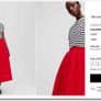 KARL LAGERFIELD Paris striped nautrical belted midi with gold tone button Sz 8 US (Fit 12UK) - Rrp 335 (New) Image 3