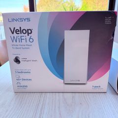 Linksys Velop WiFi 6 Mesh Router Tri-Band AX4200 White
