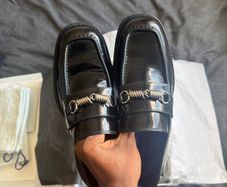Burberry Barbed Leather Loafers