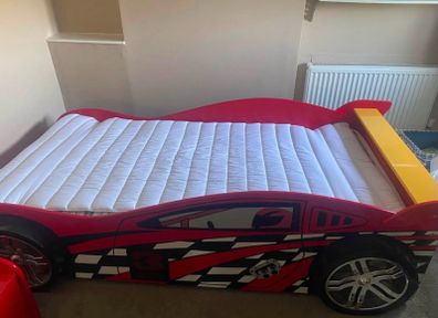 Race Car Bed & Bedside Locker