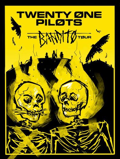 Twenty One Pilots - Bandito Skeletons - Rare Mini Print/Poster