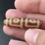 Antique 4 Eyes Himalayan Tibetan Agate Dzi Bead Amulet Image 2