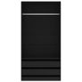 Wardrobe Black 100x50x200 cm Image 3