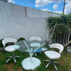Calligaris round glass dining table -120 cm
